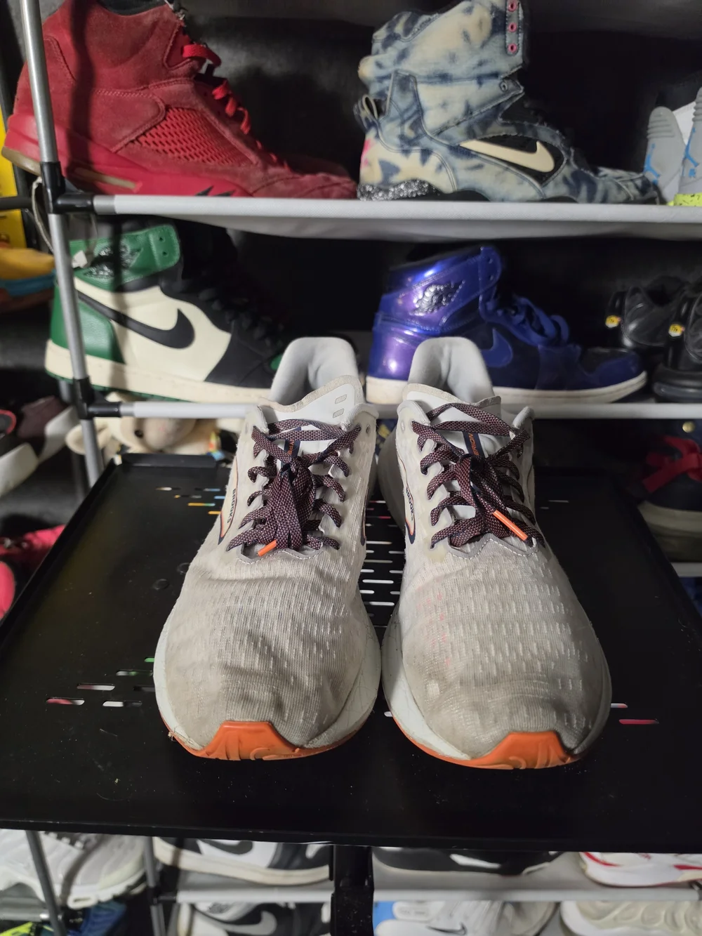 🔥 Brooks Hyperion White with Navy Orange Men Size 11.5 Running Shoes